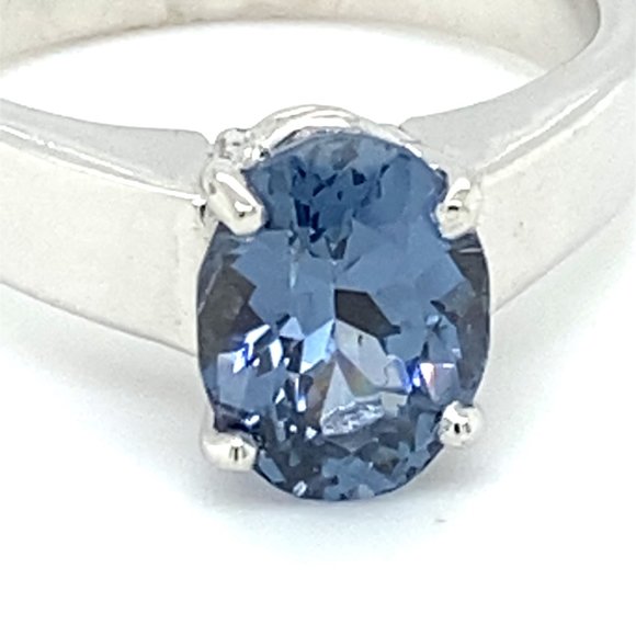 Certified Blue Spinel 2.15ct Solid 18K Gold Ring - Picture 7 of 8